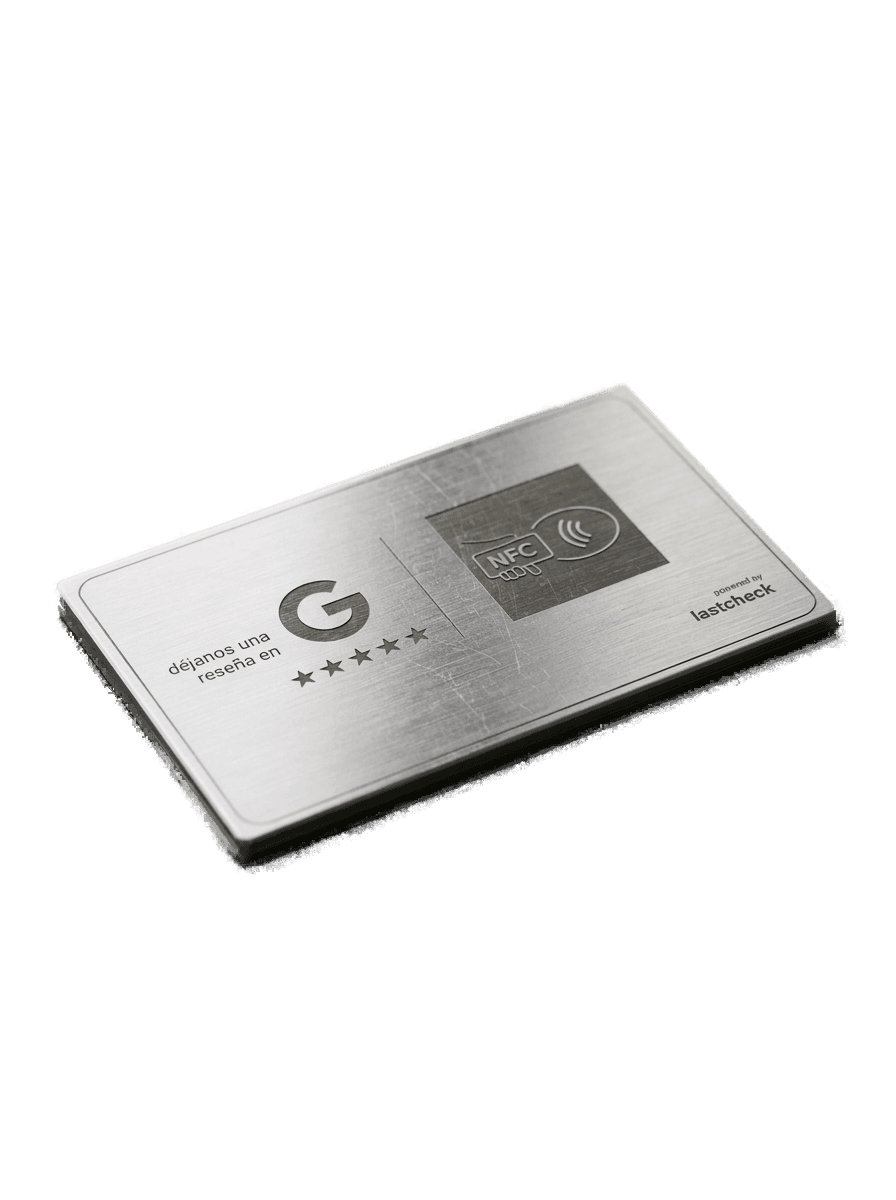 Tarjeta NFC LastCheck en metal